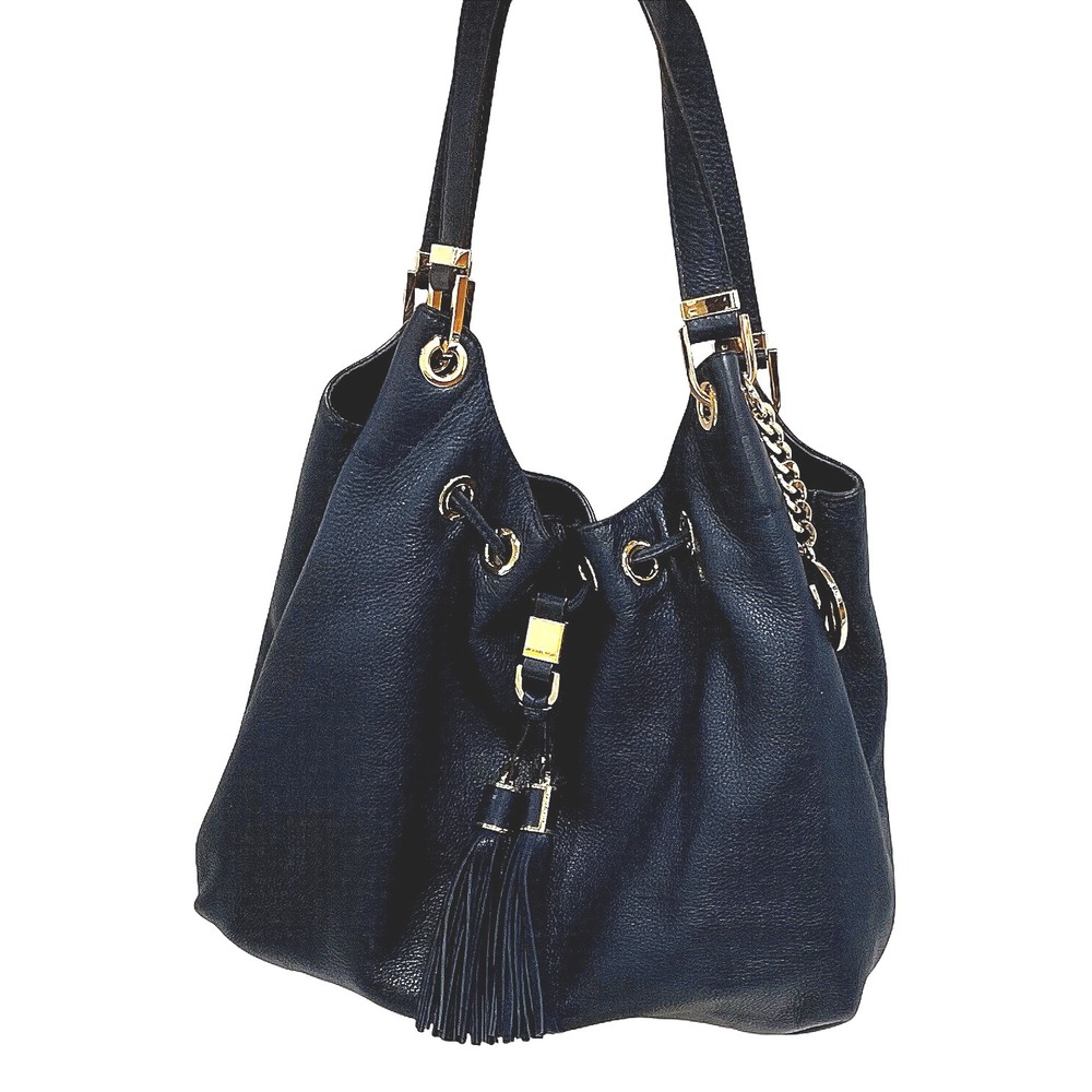 Michael Kors shoulder bag tote drawstring Camden satchel boho hobo leather purse - Picture 15 of 16